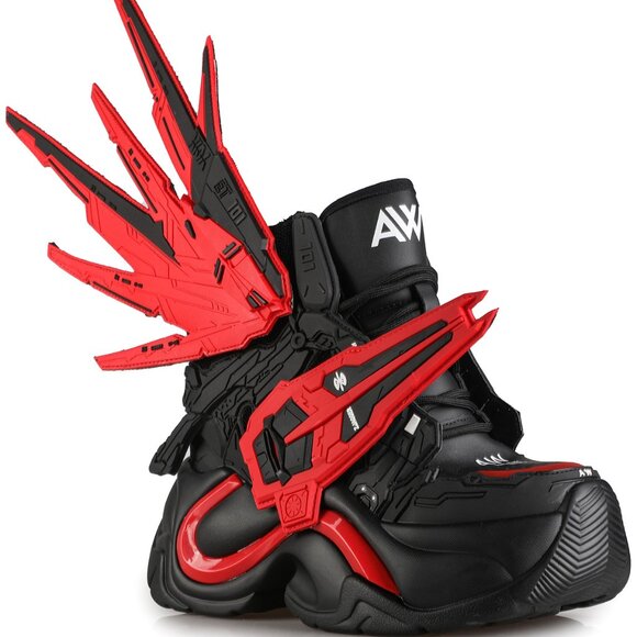 ANTHONY WANG JUPITER 05 Breaker Battle Black Platform Sneakers - Picture 2 of 4